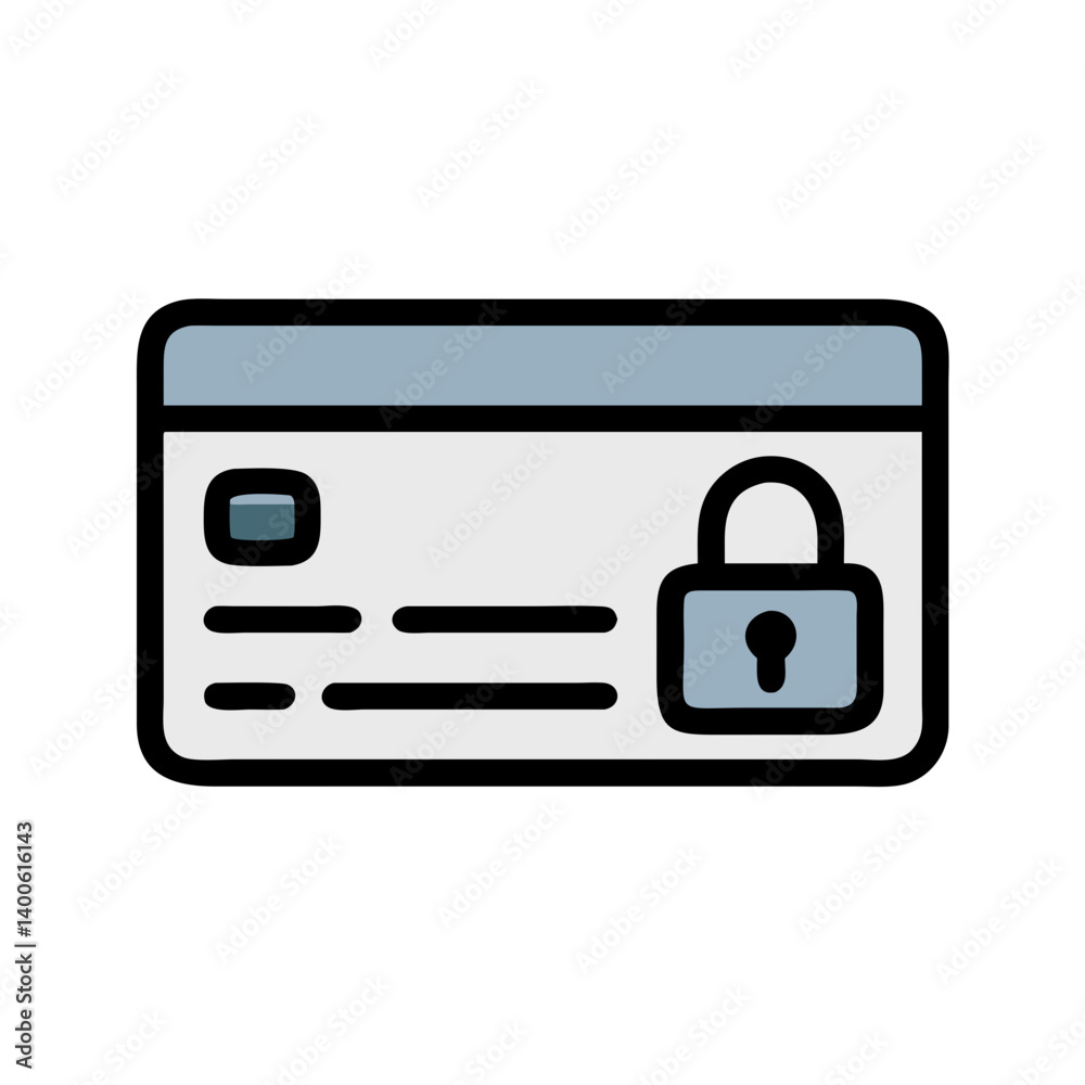 Credit Card Showing CVV Security Code Icon Design Credit Card Showing CVV Security Code Icon Design
