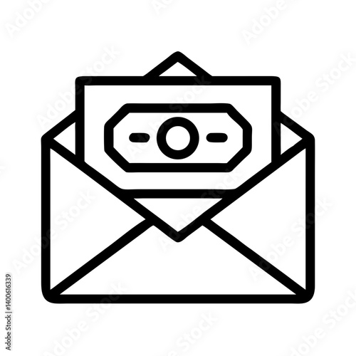 Envelope Containing Cash Payment Icon Design