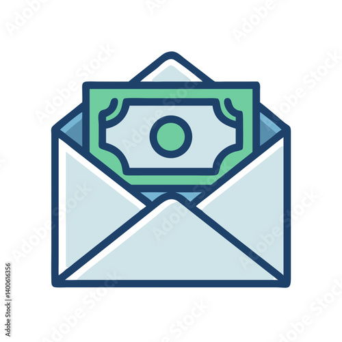 Envelope Containing Cash Payment Icon Design