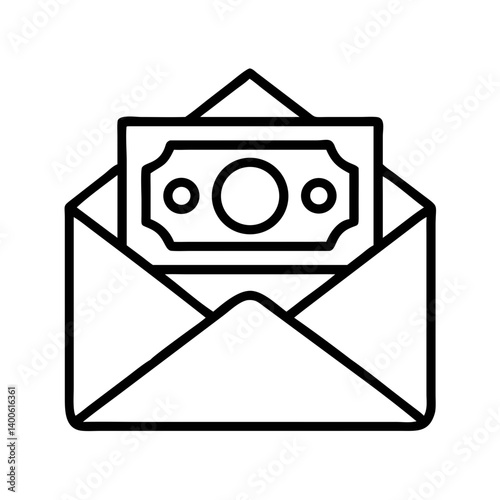 Envelope Containing Cash Payment Icon Design