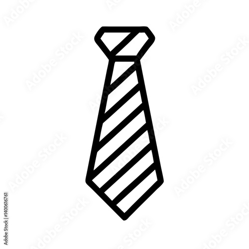 Necktie with Diagonal Stripes Icon Design