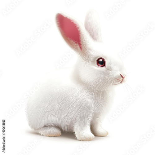 White rabbit cute bunny pet animal easter bunny fluffy adorable mammal domestic rodent hare lagomorph art