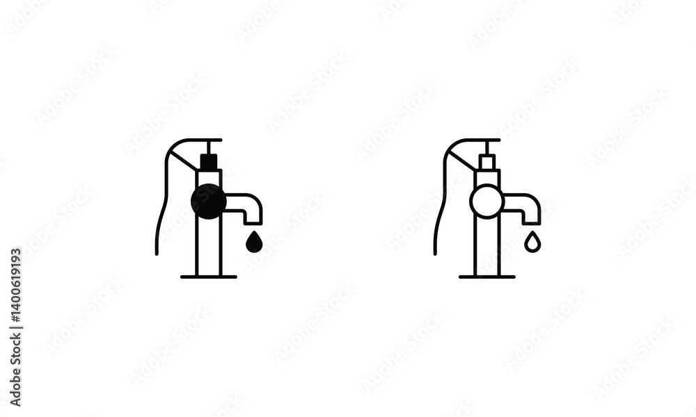 Fountain icons set vector stock illustration Fountain icons set vector stock illustration