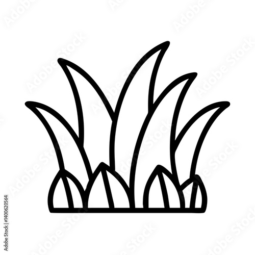 Illustration of grass clump lawn turf foliage plant garden nature field vector icon graphic
