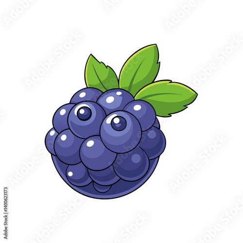 blackberry with leaves