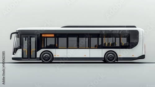 Modern Electric Bus Icon Representing Sustainable Transportation Design Ideal for Branding and Advertising Generative AI