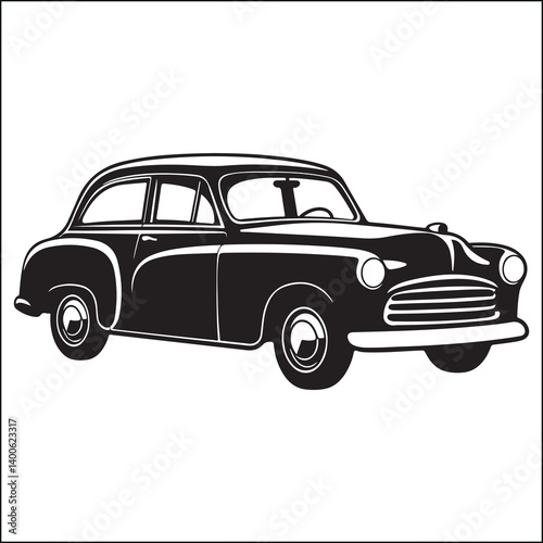 Hatchback Car silhouette vector
