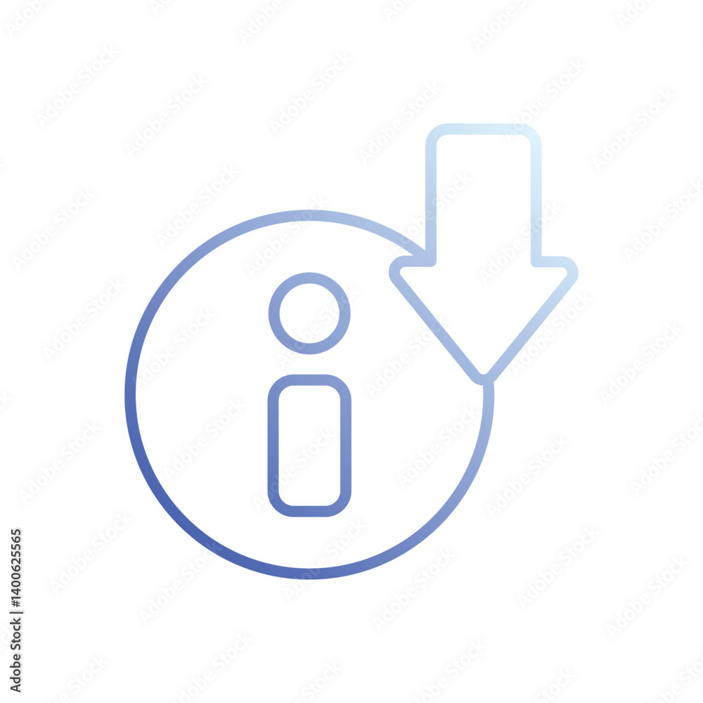 Aimed Info icon vector stock illustration Aimed Info icon vector stock illustration