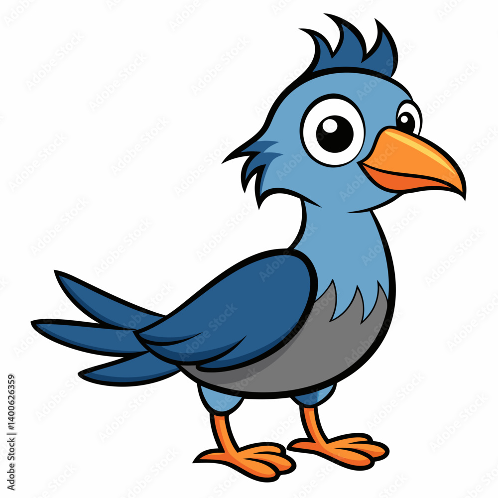 cartoon bird on white cartoon bird on white