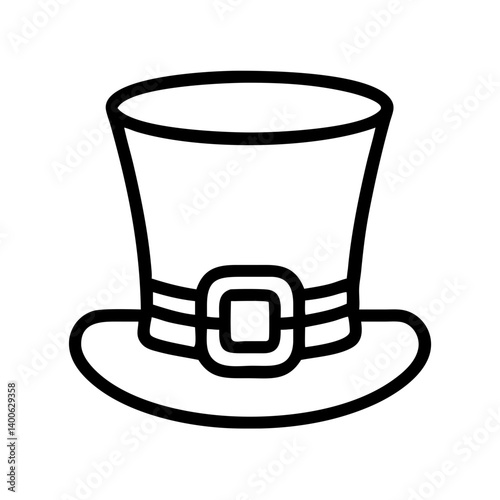 St patrick's day leprechaun hat vector illustration irish festival celebration accessory design element