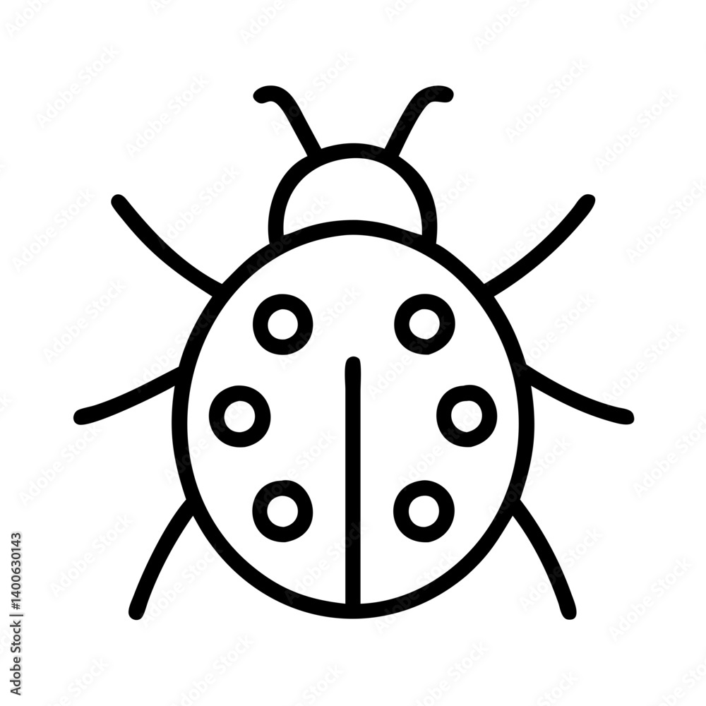 Ladybug vector icon illustration, cute ladybug drawing, insect outline, ladybug clip art, bug icon Ladybug vector icon illustration, cute ladybug drawing, insect outline, ladybug clip art, bug icon