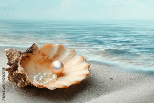 The shell with a pearl.
