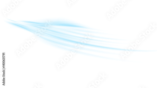 Blue wind PNG depicting air movement or flow. Represents AC direction. Isolated transparent swirl or wave element in PNG format.