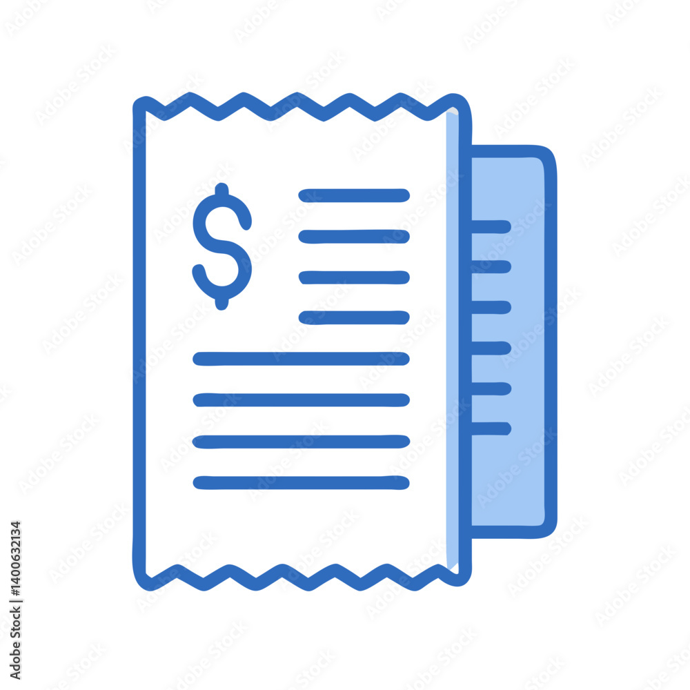 Detailed Invoice with Currency Breakdown Icon Design Detailed Invoice with Currency Breakdown Icon Design