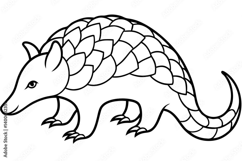 Obraz premium Modern Pangolin Illustration
