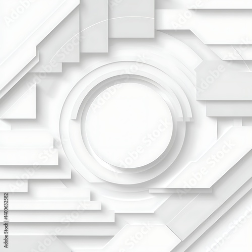 Abstract White Geometric Design. (2)