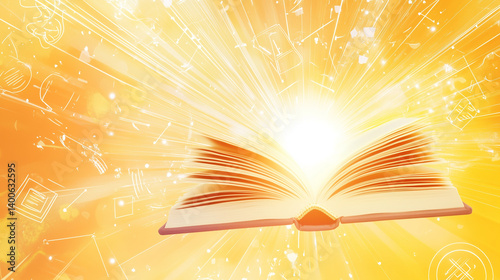 Magical Glowing Open Book - Enlightenment, Knowledge, and Learning Inspiration