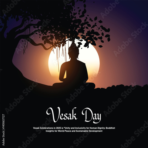 Happy Vesak Day. Vesak day creative poster, banner, social media post, postcard, background, backdrop, greetings card, template, web banner, cover design etc. Happy Buddha Purnima.