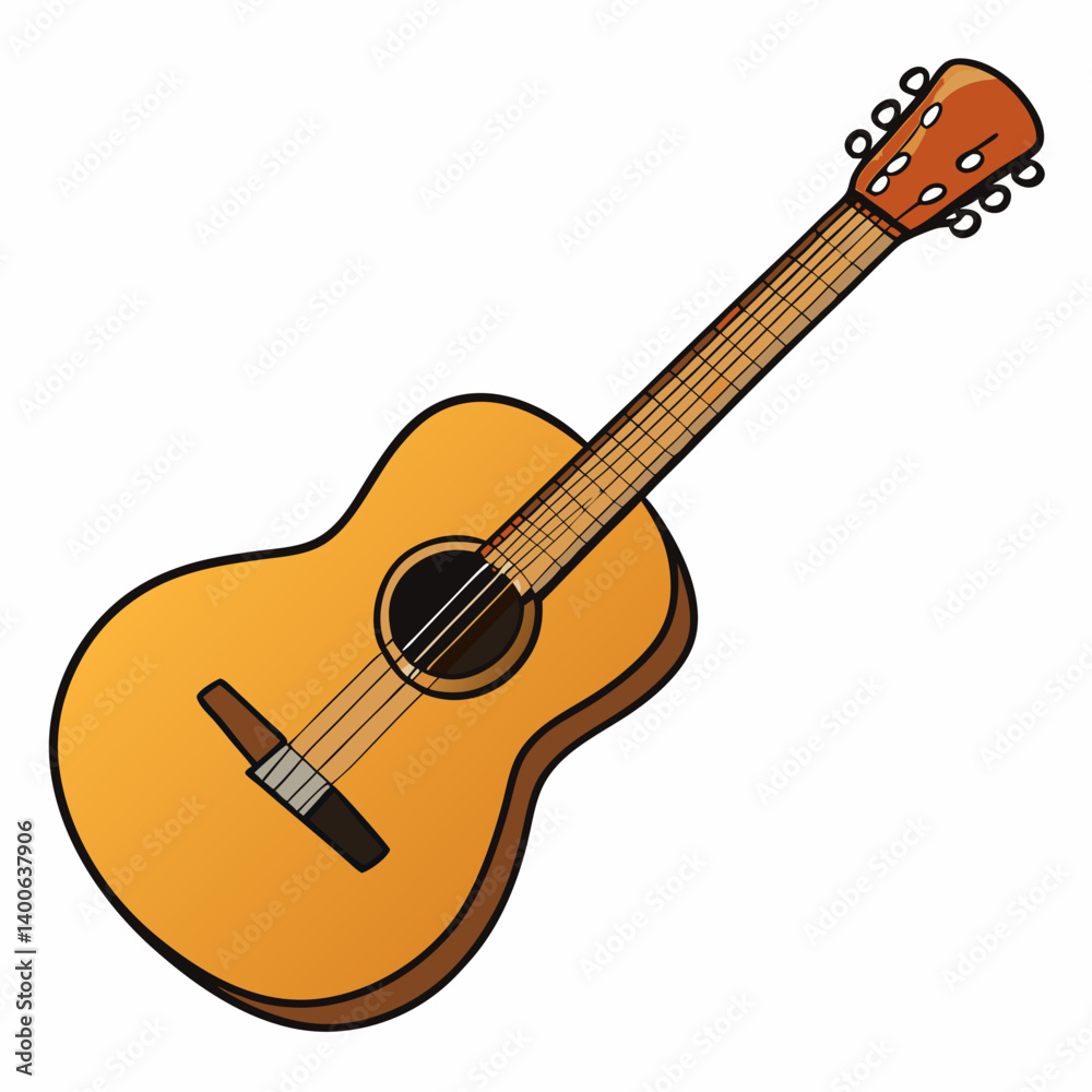 Fototapeta premium acoustic guitar isolated on white