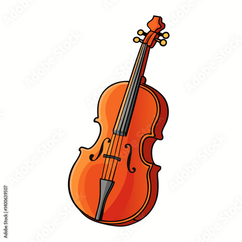 violin isolated on white