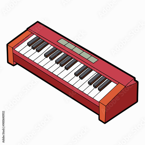 piano keys isolated on white