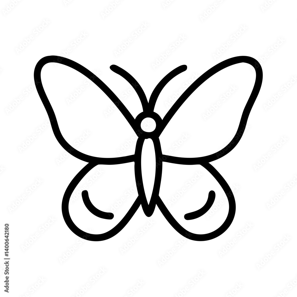 Vector graphic of a butterfly illustration for nature and spring designs and creative projects Vector graphic of a butterfly illustration for nature and spring designs and creative projects