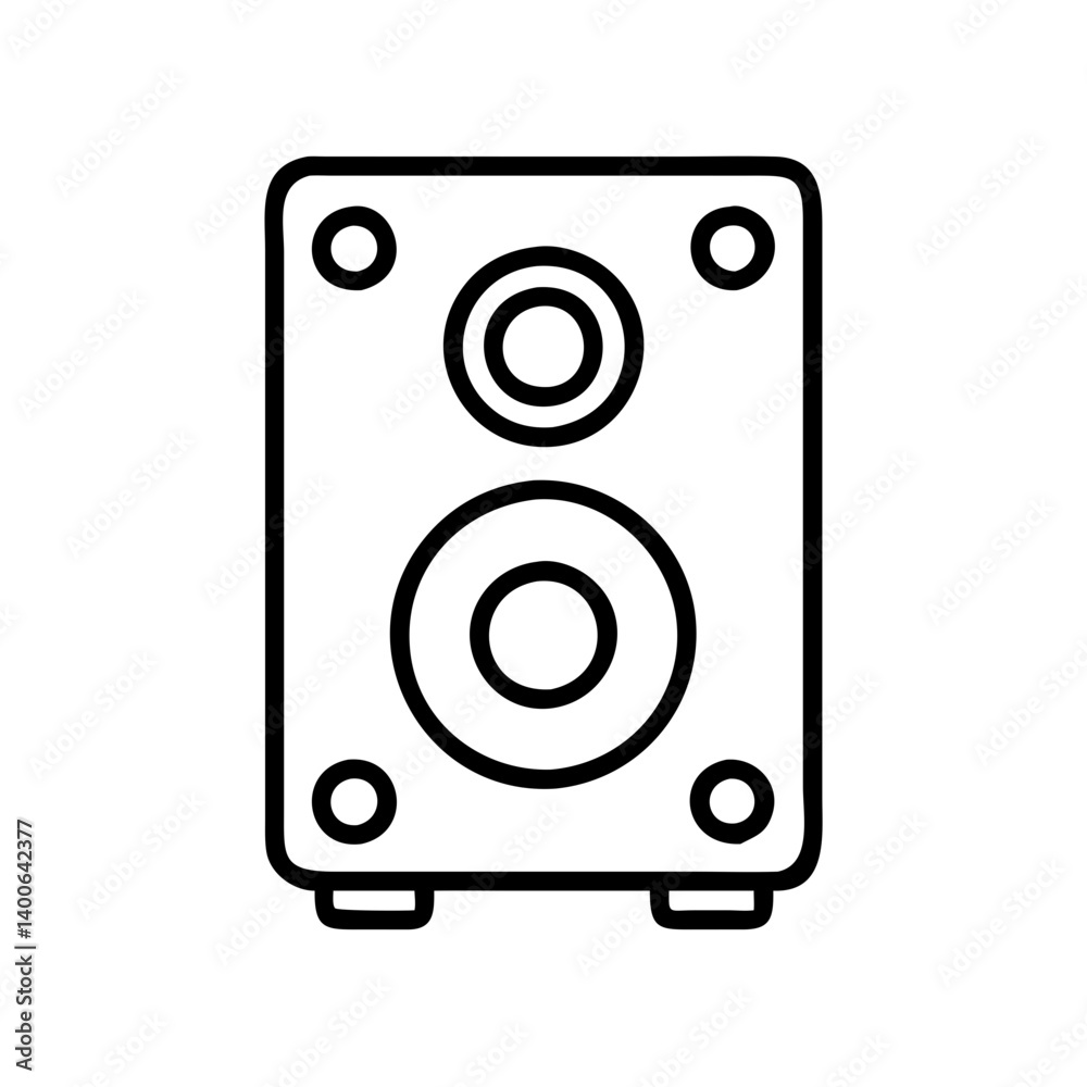 Speaker vector illustration for audio equipment design and sound system graphic design project needs Speaker vector illustration for audio equipment design and sound system graphic design project needs