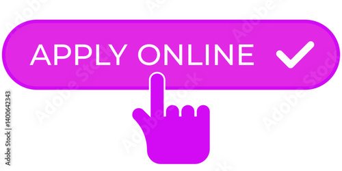 Apply online Web Ui Button Vector Illustration