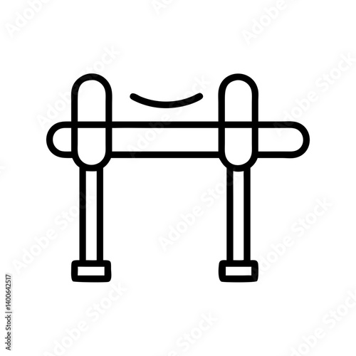 Metal detector security scanner airport gate outline icon for security and safety measures
