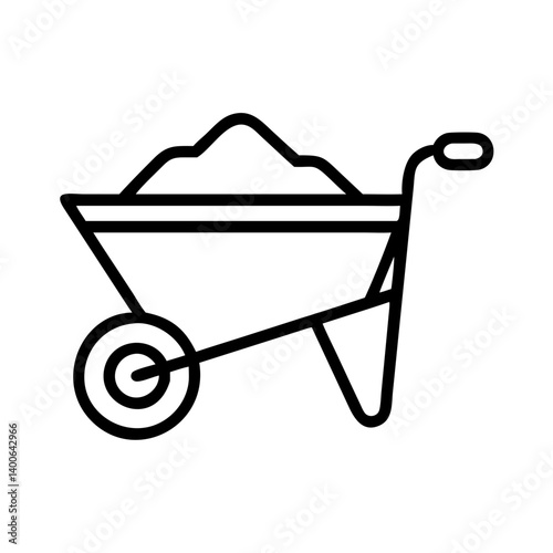 Find the best wheelbarrow icon vector for construction and gardening projects online for free use
