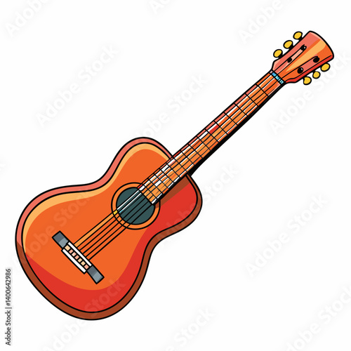 acoustic guitar vector illustration