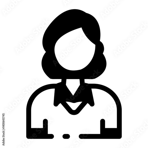A linear style icon of a school teacher 
