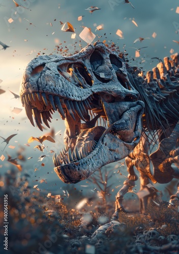 Tyrannosaurus rex illustration prehistoric animal artwork