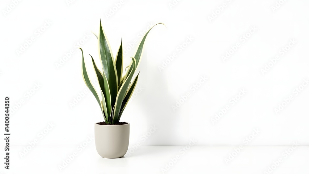 Low Maintenance Houseplant in Minimalist Setting Low Maintenance Houseplant in Minimalist Setting