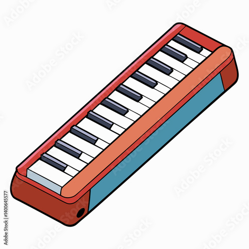 piano keys isolated on white
