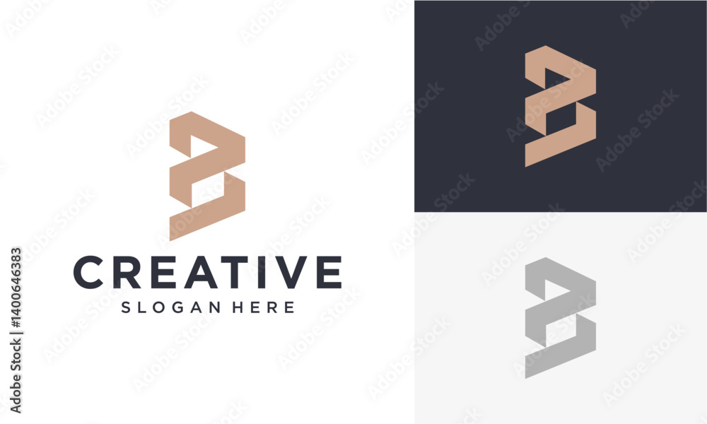 Fototapeta premium PB vector initials logo