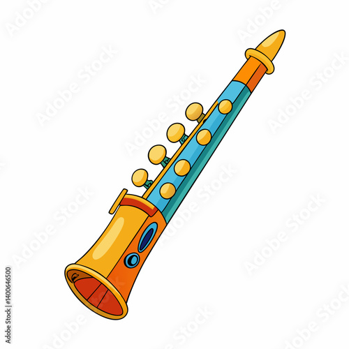 flute on white background