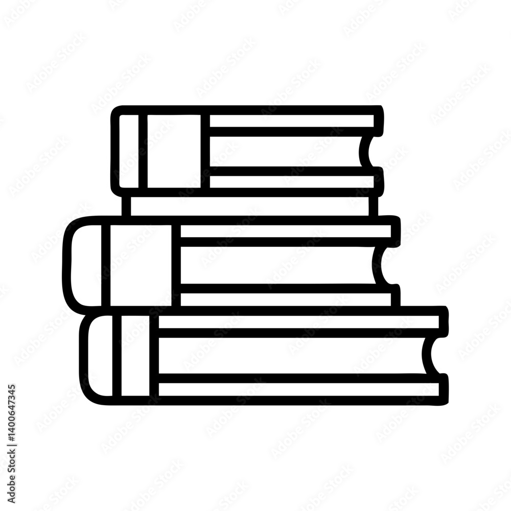 Stack of books vector illustration for education library and literature design concept icon Stack of books vector illustration for education library and literature design concept icon