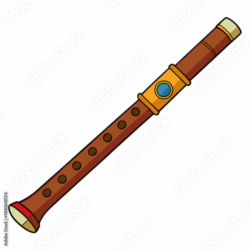 flute isolated on white