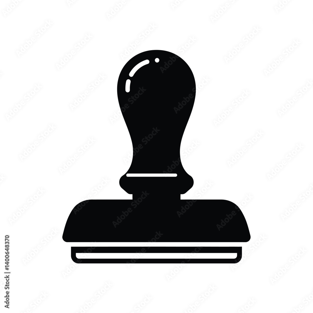 Black Stamp Icon Vector Illustration Depicting Approval Authentication Verification And Official Authorization Black Stamp Icon Vector Illustration Depicting Approval Authentication Verification And Official Authorization