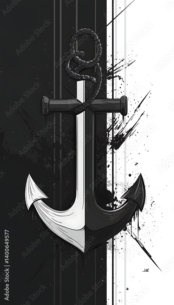 Anchor Design, Ink Splatter Art