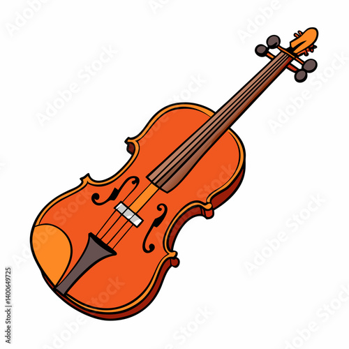 violin isolated on white