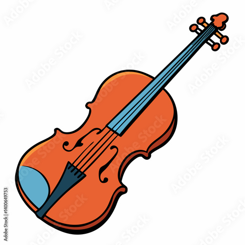 violin isolated on white