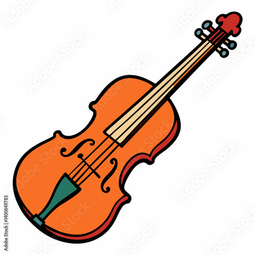 violin isolated on white