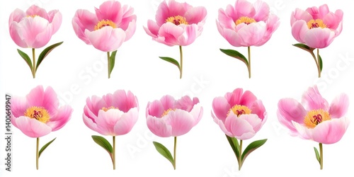 Delicate Pink Peonies in Close-up