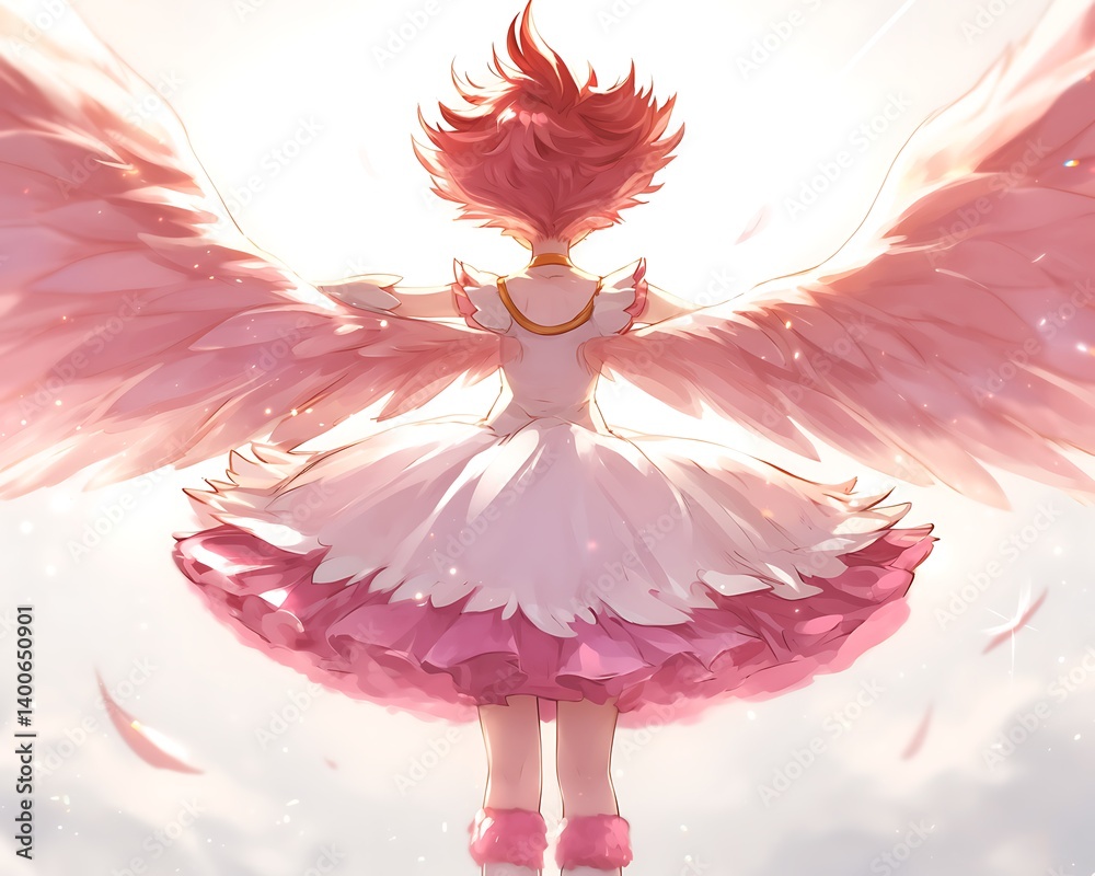 Angel Girl Soaring Sky