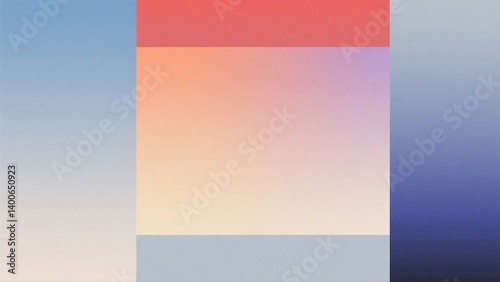 Abstract Geometric Color Block Composition with Soft Gradient Transitions, Minimalist Matte Background Design for Modern Branding, Digital Media, and Contemporary Art Projects