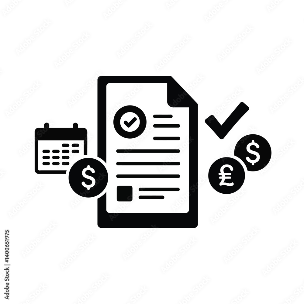 Financial Agreement With Dollar And Pound Currencies Alongside A Marked Calendar Day Financial Agreement With Dollar And Pound Currencies Alongside A Marked Calendar Day