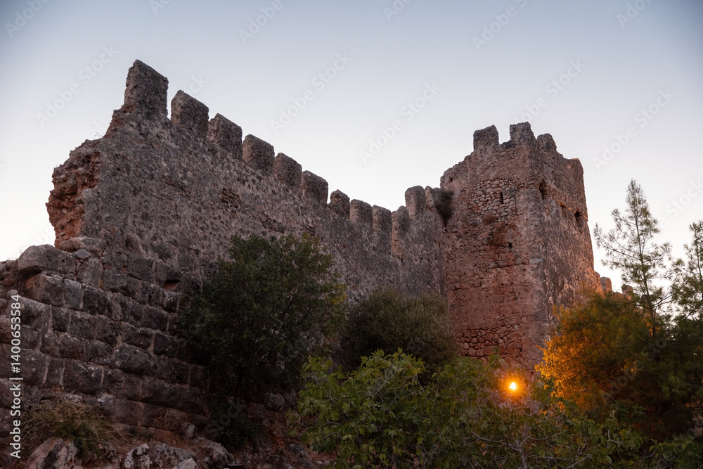 Alanya Kale fortress exterior, Turkey. It was built in the 13th century.
