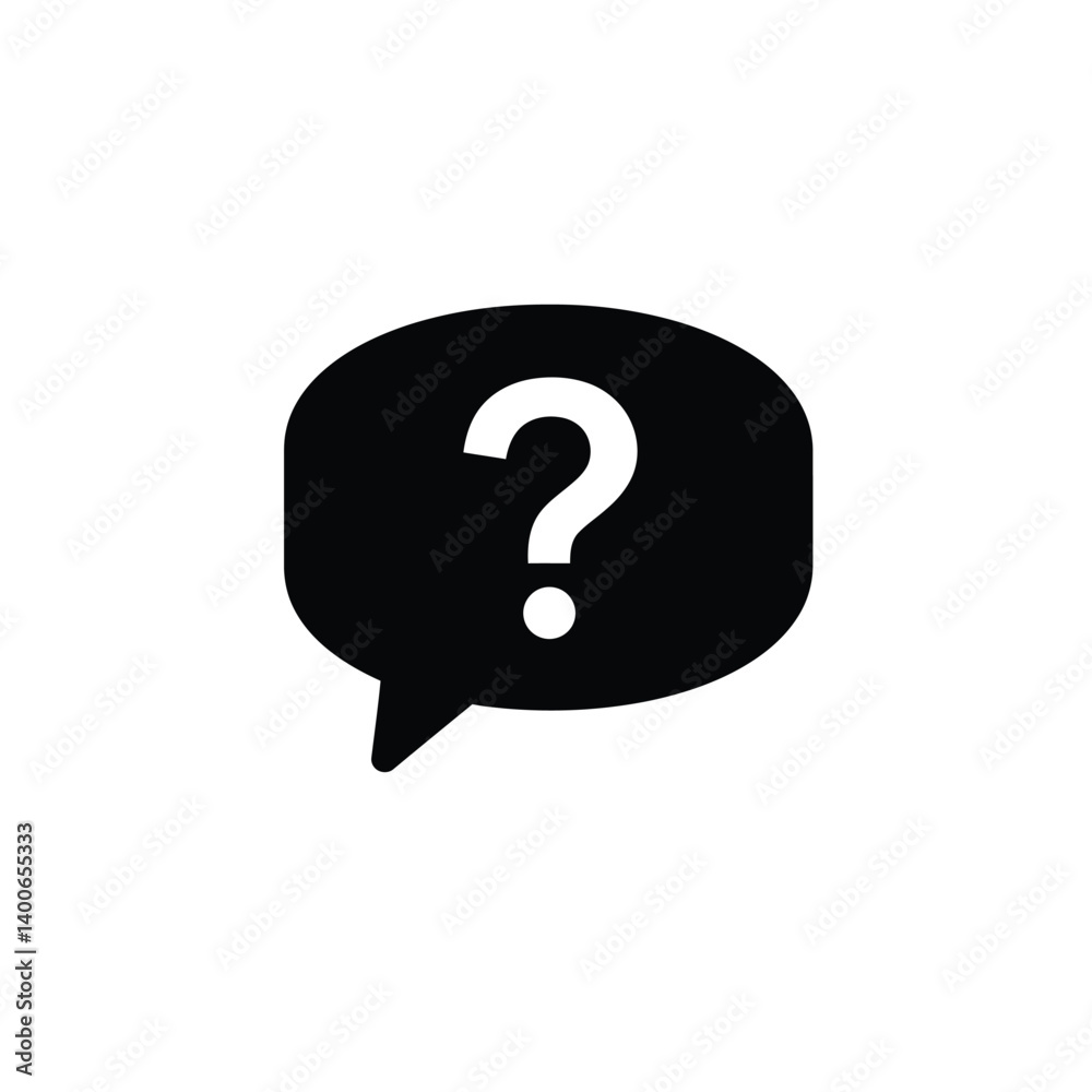 Question Mark In Black Speech Bubble Icon Vector Illustration Design Question Mark In Black Speech Bubble Icon Vector Illustration Design